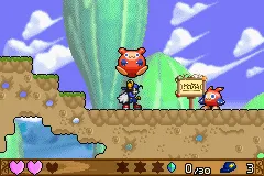 Klonoa: Empire of Dreams gameplay screenshot on GBA