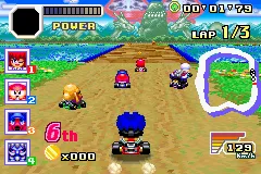 Konami Krazy Racers gameplay screenshot on GBA