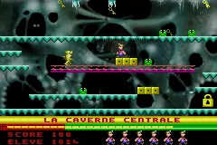 Manic Miner gameplay screenshot on GBA