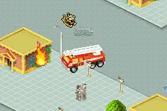 Matchbox Cross Town Heroes gameplay screenshot on GBA