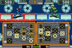 Mega Man Battle Chip Challenge gameplay screenshot on GBA
