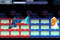 Mega Man Battle Network 3 gameplay screenshot on GBA