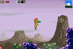 Metroid: Zero Mission gameplay screenshot on GBA