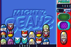 Mighty Beanz: Pocket Puzzles gameplay screenshot on GBA