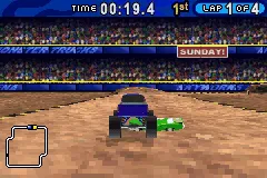 Monster Trucks Mayhem gameplay screenshot on GBA