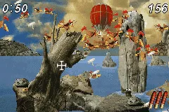 Moorhen 3: The Chicken Chase! gameplay screenshot on GBA