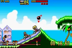 Motocross Maniacs Advance gameplay screenshot on GBA