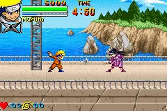 Naruto: Ninja Council gameplay screenshot on GBA