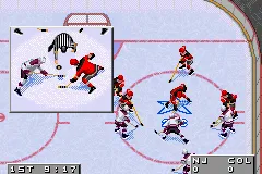 NHL 2002 gameplay screenshot on GBA