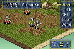 Onimusha Tactics gameplay screenshot on GBA