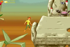Peter Pan: Return to Neverland gameplay screenshot on GBA