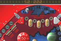 Pinball Challenge Deluxe gameplay screenshot on GBA