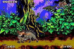 Pitfall: The Mayan Adventure gameplay screenshot on GBA