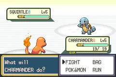 Pokémon FireRed gameplay screenshot on GBA