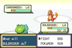 Pokémon LeafGreen gameplay screenshot on GBA