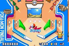 Pokémon Pinball: Ruby & Sapphire gameplay screenshot on GBA