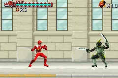 Power Rangers Dino Thunder gameplay screenshot on GBA