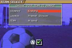 Premier Manager 2004–2005 gameplay screenshot on GBA
