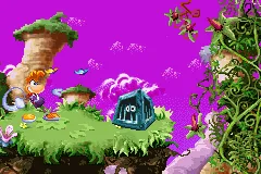 Rayman 3 gameplay screenshot on GBA