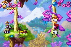 Rayman gameplay screenshot on GBA
