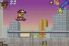 Rocket Power: Dream Scheme gameplay screenshot on GBA
