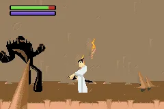 Samurai Jack: The Amulet of Time gameplay screenshot on GBA
