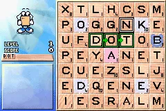 Scrabble Blast! gameplay screenshot on GBA