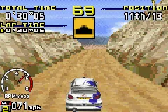 Sega Rally Championship gameplay screenshot on GBA