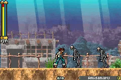 Shaman King: Master of Spirits 2 gameplay screenshot on GBA