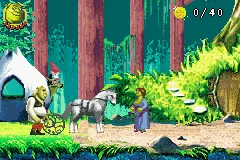 Shrek 2 gameplay screenshot on GBA