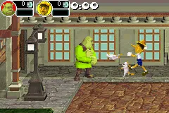 Shrek SuperSlam gameplay screenshot on GBA