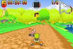 Shrek: Swamp Kart Speedway gameplay screenshot on GBA