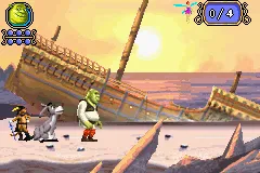 Shrek the Third gameplay screenshot on GBA
