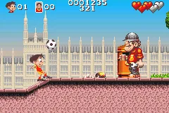 Soccer Kid gameplay screenshot on GBA
