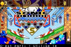 Sonic Pinball Party gameplay screenshot on GBA