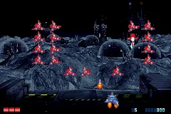 Space Invaders gameplay screenshot on GBA