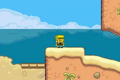 SpongeBob SquarePants and Friends: Battle for Volcano Island gameplay screenshot on GBA