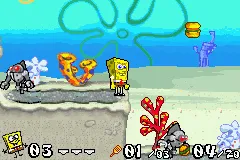 SpongeBob SquarePants: Battle for Bikini Bottom gameplay screenshot on GBA