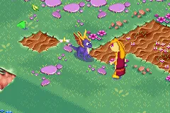 Spyro 2: Season of Flame gameplay screenshot on GBA