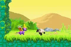 Spyro Orange: The Cortex Conspiracy gameplay screenshot on GBA