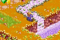 Spyro: Season of Ice gameplay screenshot on GBA