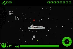 Star Wars: Flight of the Falcon gameplay screenshot on GBA