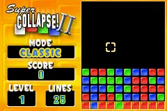Super Collapse! II gameplay screenshot on GBA