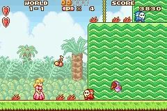 Super Mario Advance: Super Mario USA + Mario Brothers gameplay screenshot on GBA