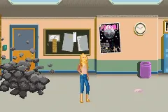 The Barbie Diaries: High School Mystery gameplay screenshot on GBA
