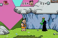The Flintstones: Big Trouble in Bedrock gameplay screenshot on GBA