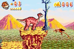 The Land Before Time: Into the Mysterious Beyond gameplay screenshot on GBA