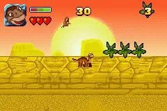 The Land Before Time gameplay screenshot on GBA