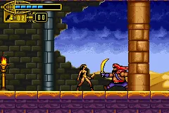 The Scorpion King: Sword of Osiris gameplay screenshot on GBA