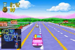 The Simpsons: Road Rage gameplay screenshot on GBA